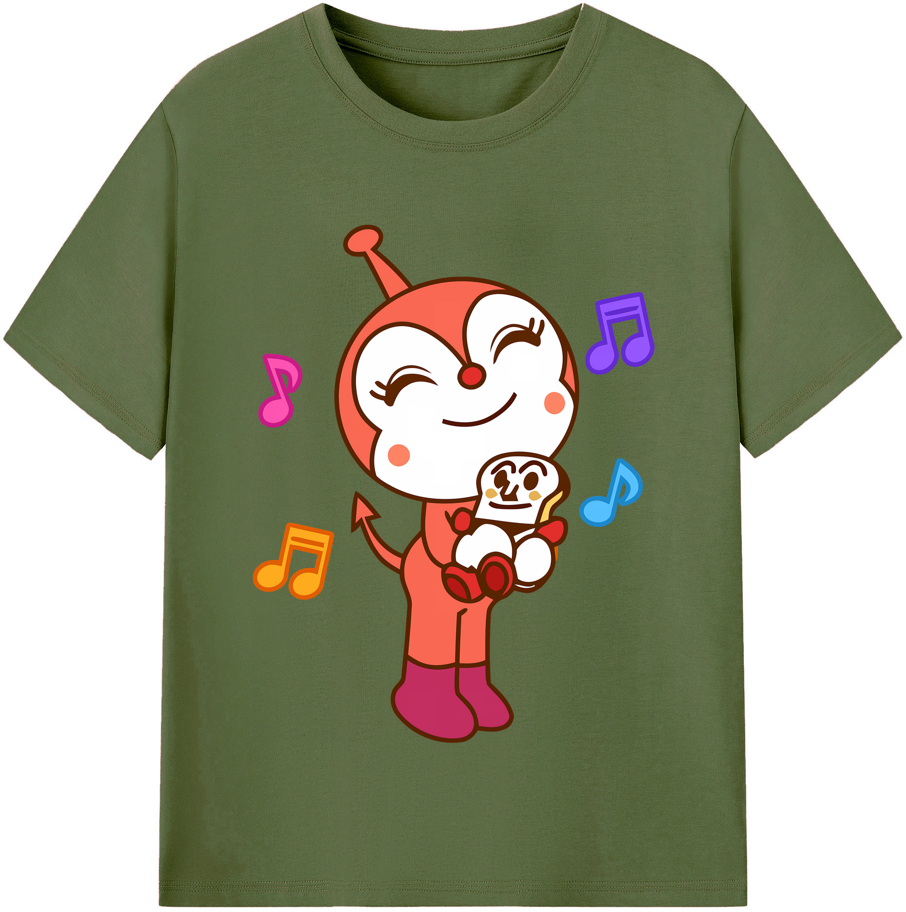 （画像用） アンパンマン Anpanman 綿100％半袖Tシャツ（フロントプリント）